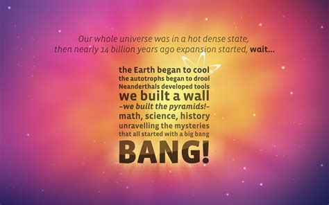 The lyrics of the theme song of the popular sitcom Big Bang Theory, performed by Barenaked Ladies. The song explains how the universe was created by the big bang and how it relates to various topics such as science, history, and mythology. 